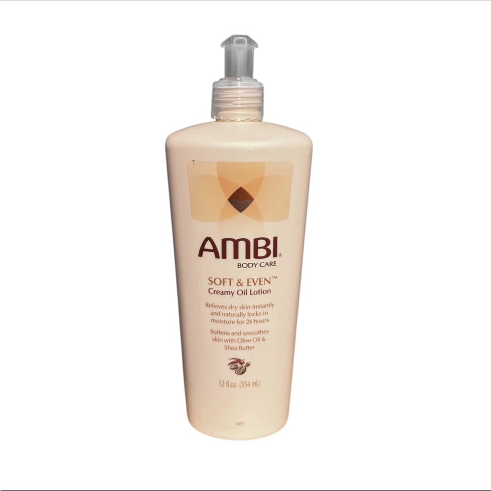 Ambi Soft & Even Creamy Oil Lotion Olive Oil Shea Butter 12 oz USA